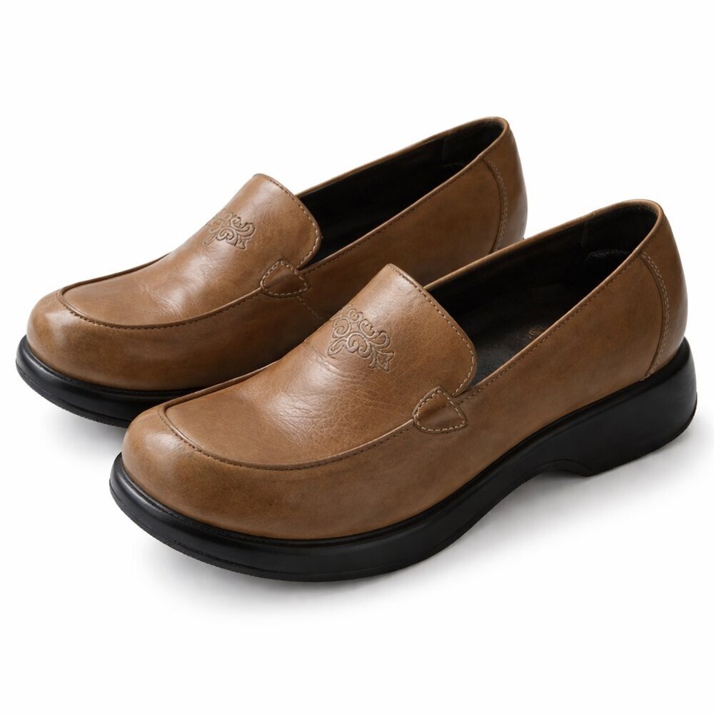 Dansko Brown Leather Loafers EU 41 (10.5-11) Slip On Comfort Shoes Walking Work
